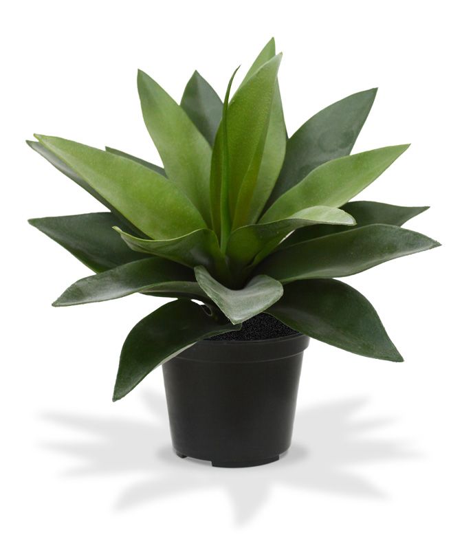 Agave Kunstpflanze 25 cm in 10 cm hohen Plastik Innentopf