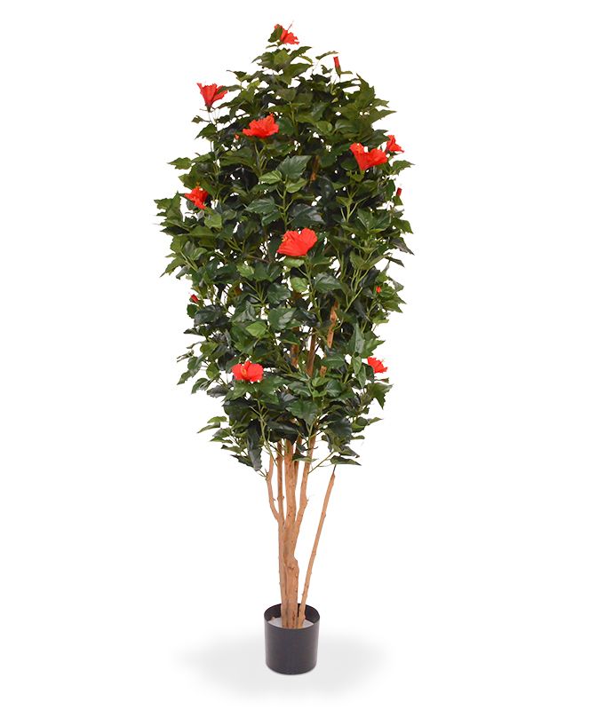 Hibiscus Kunstbaum 175 cm rot