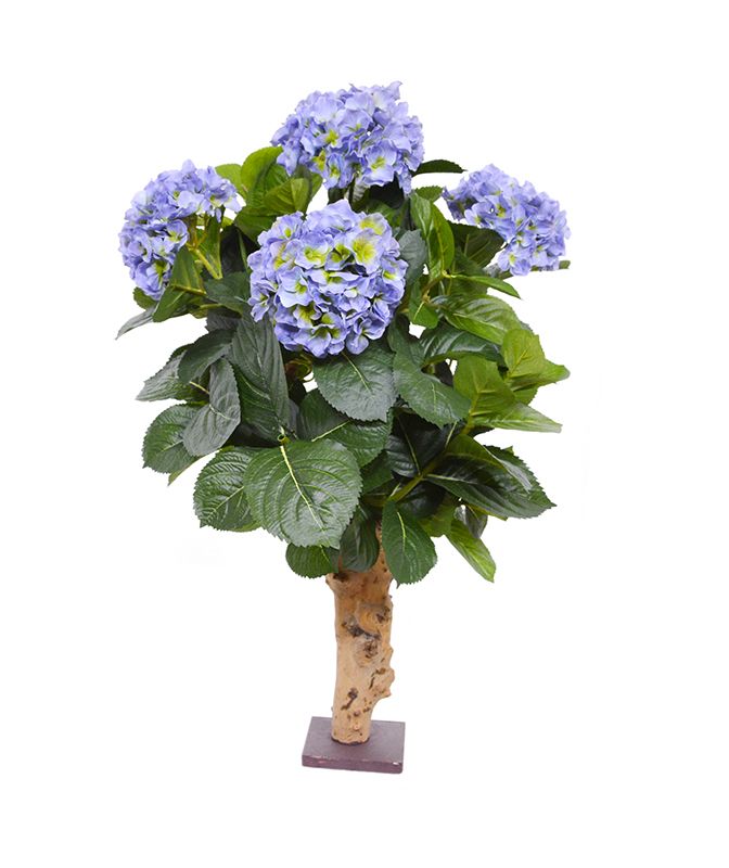 Hortensia deluxe Kunstpflanze 65 cm auf Fuss blau