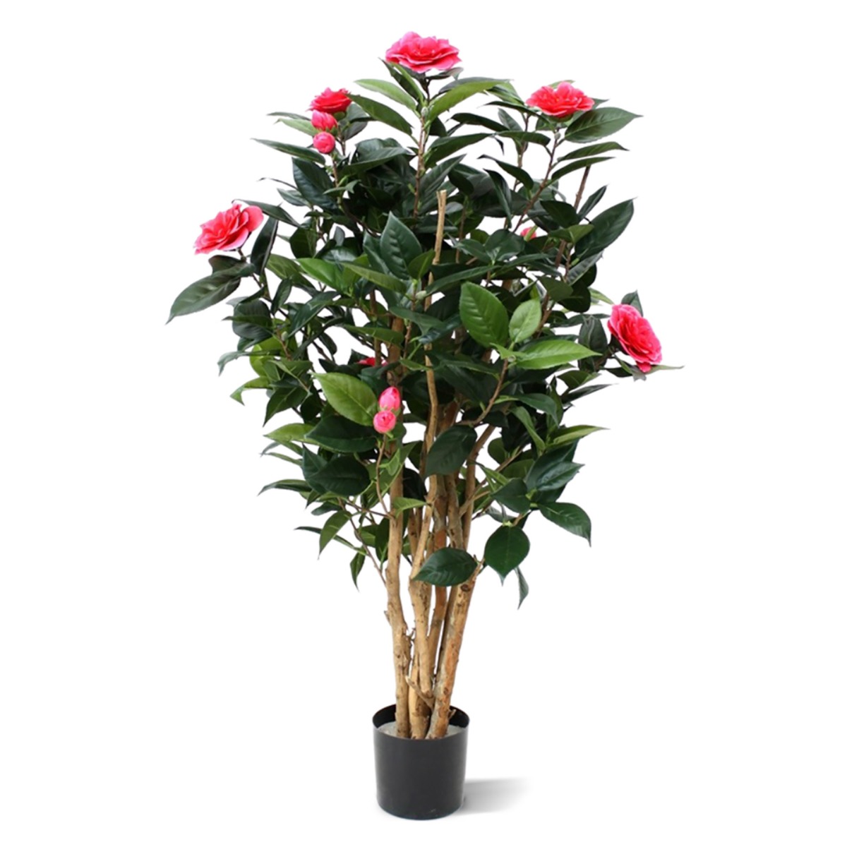 Kamelie Kunstpflanze (Camellia Japonica) Deluxe 100 cm rosa unter Blühende Kunstpflanzen