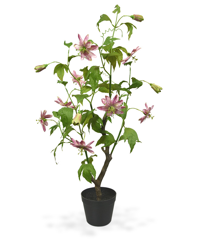 Künstliche Passionsblume 90 cm rosa