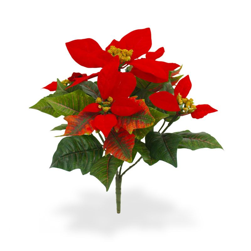 Künstlicher Weihnachtsstern Bukett 25 cm unter Blühende Kunstpflanzen