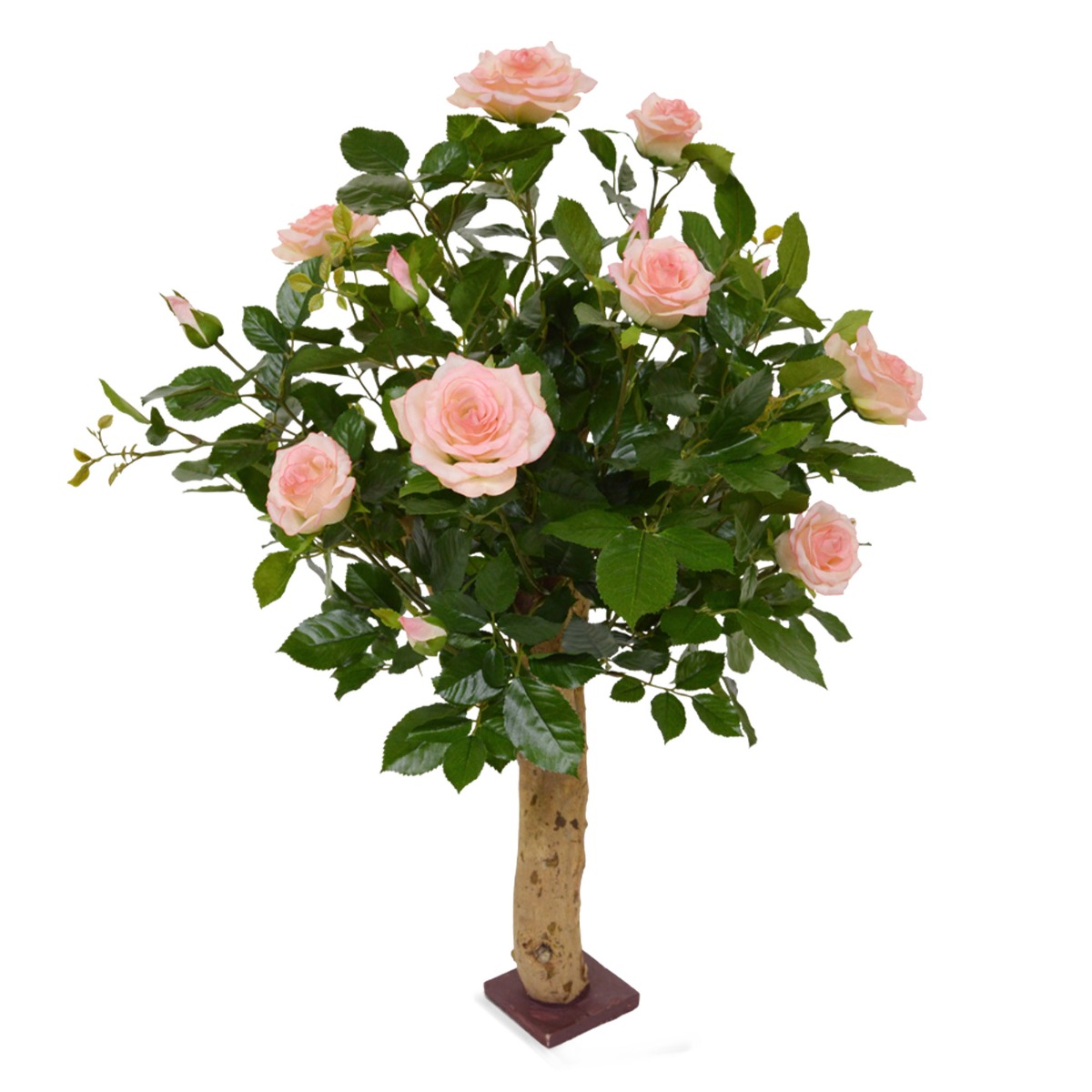 Kunstrose auf Stamm 75 cm rosa unter Blühende Kunstpflanzen