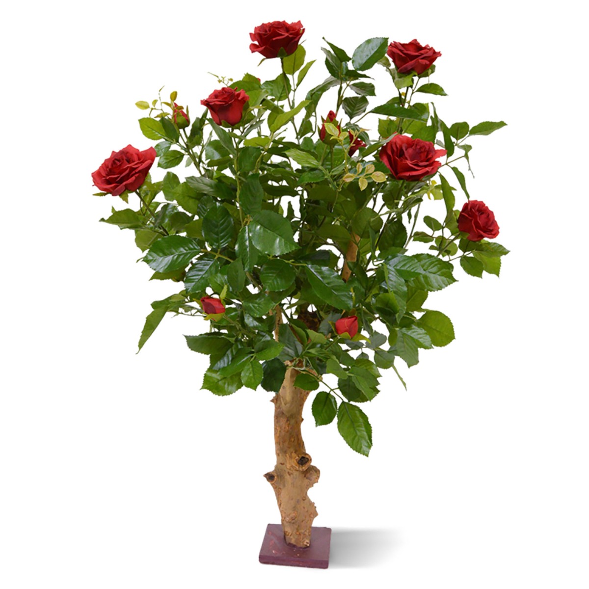 Kunstrose auf Stamm 75 cm rot unter Blühende Kunstpflanzen
