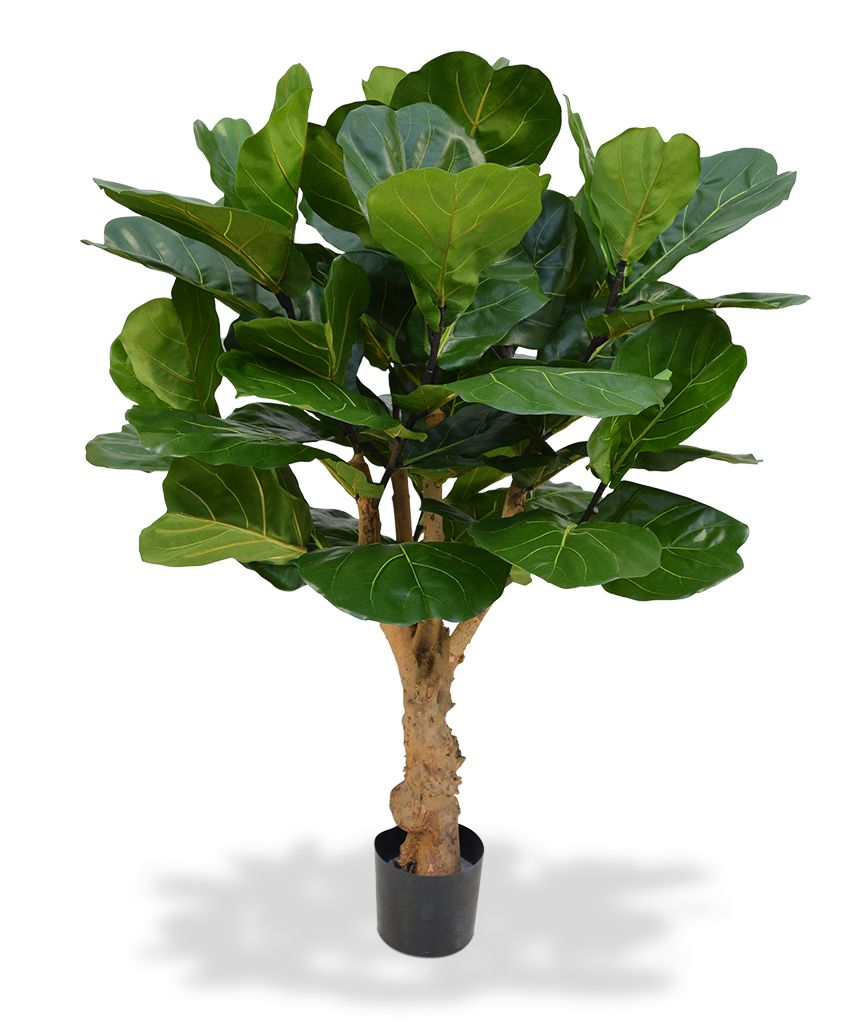 Lyrata Kunstpflanze Deluxe 125 cm mit Stamm