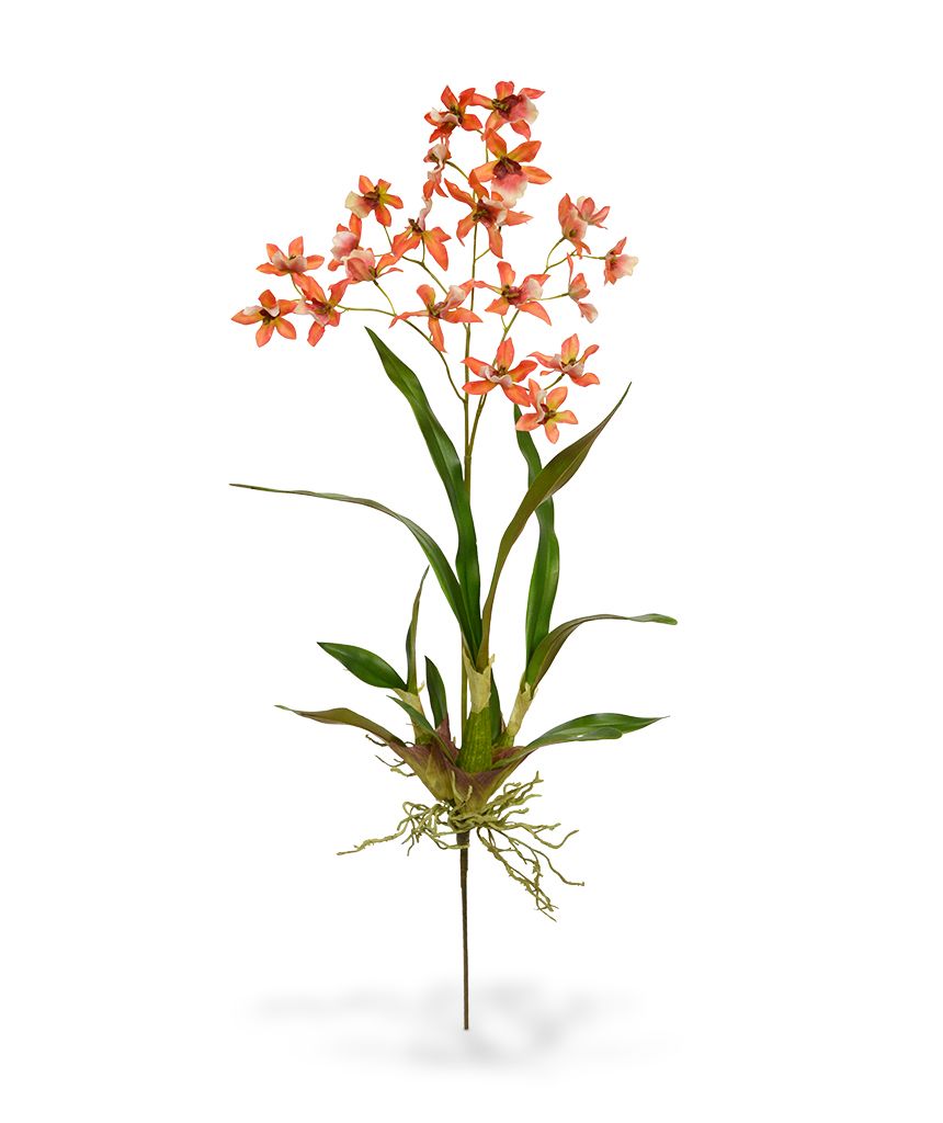Macara Orchidee Kunstbukett 80 cm orange unter Blühende Kunstpflanzen