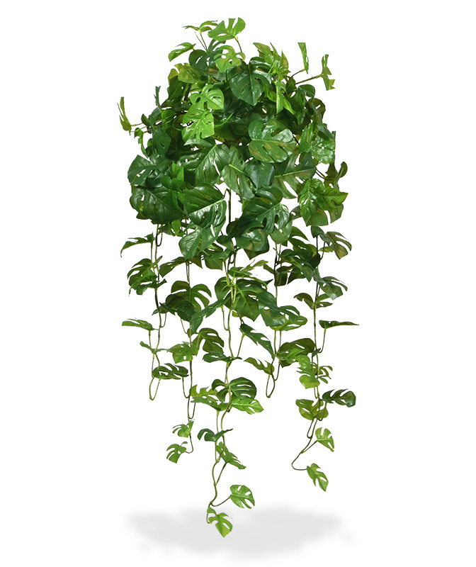 Monstera künstliche Hängepflanze 80 cm grün